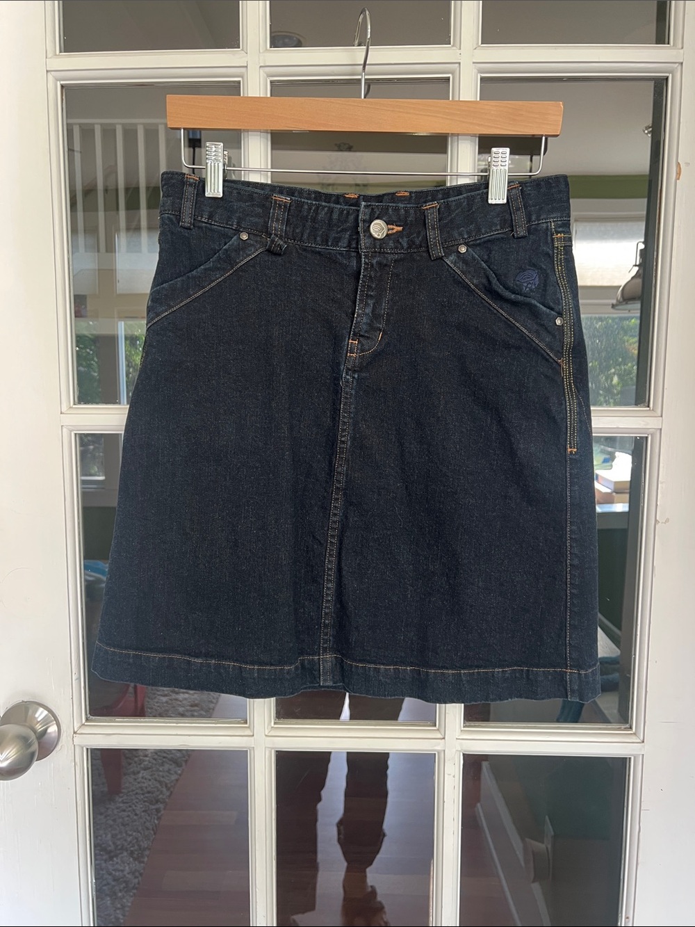 Mountain Hardwear Dark Blue Denim A-Line Skirt